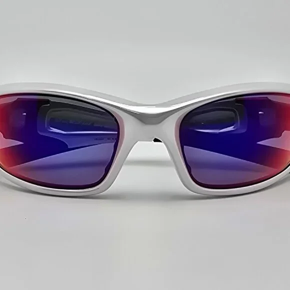 *SOLD* Oakley 04-329 Straight Jacket II White Chrome Frame +Red Lens Sunglasses - Picture 11 of 15